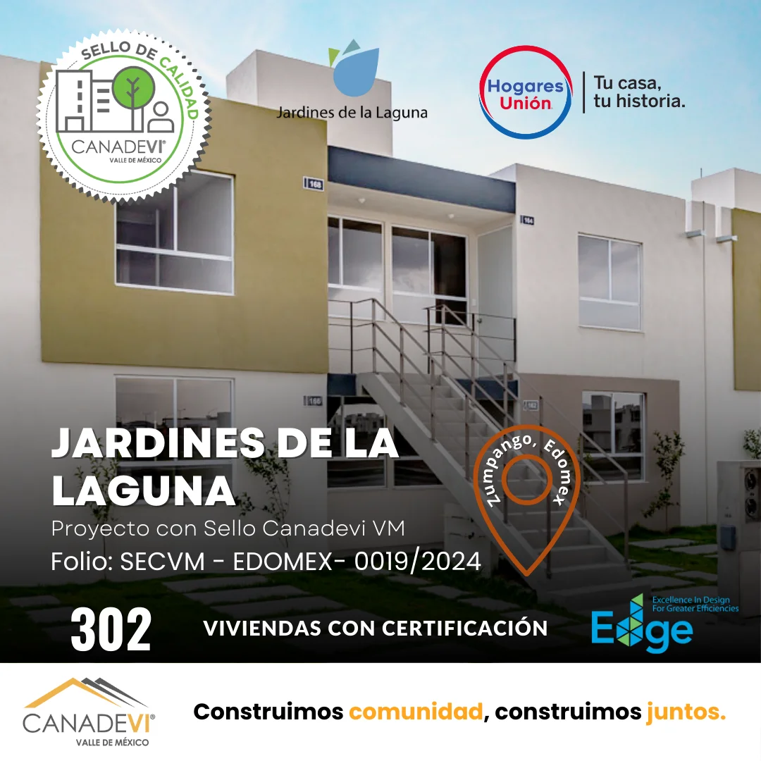 Proyecto Jardines de la Laguna con Sello CANADEVI VM